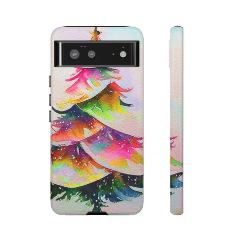 Swooshy Christmas Tree - Impact Resistant Phone Case Google Pixel 6 Matte